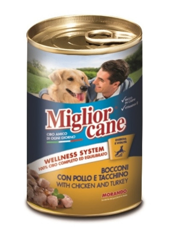 Miglior Cane Chunks With Chicken And Turkey Canned Wet Dog Food, 1250g