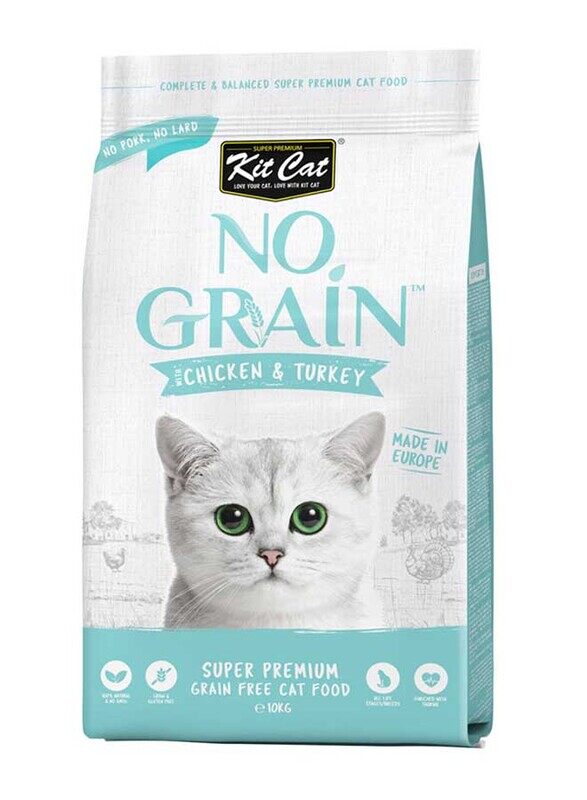 Kit Cat No Grain With Chicken and Turkey Cat Dry Food, 1 Kg