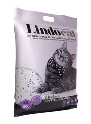 Lindocat Crystal Lavender Scent Silicagel Cat Litter, 16 Liter, Purple