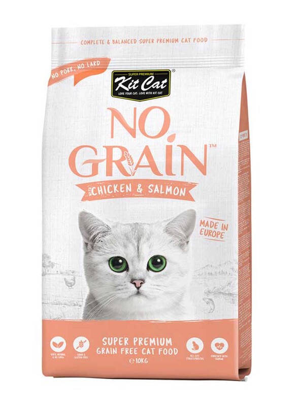 Kit Cat No Grain Chicken and Salmon Cat Dry Food, 1 Kg