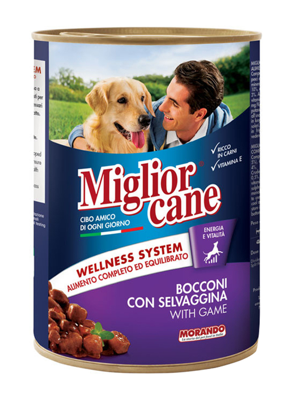 Miglior Cane Chunks With Game Meat Wet Dog Food, 405g