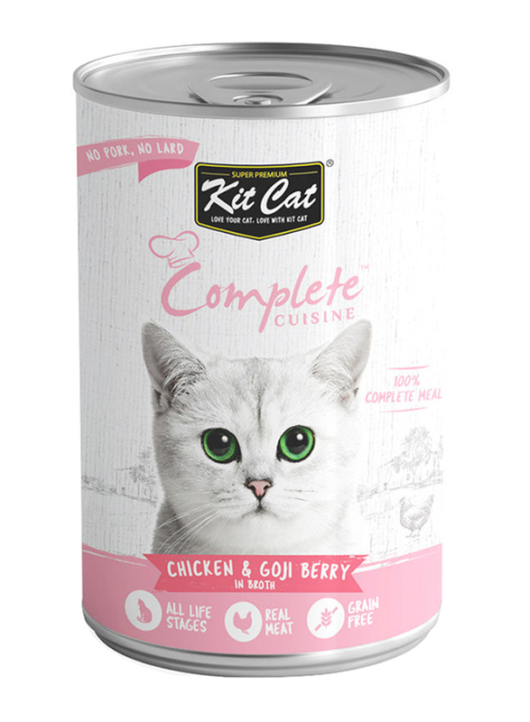 Kit Cat Complete Cuisine Chicken and Goji Berry In Broth Cat Wet Food, 150g