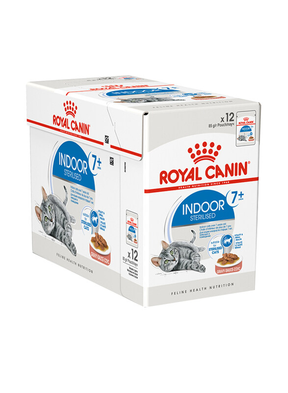 

Royal Canin Feline Health Nutrition Indoor Sterilised 7+ Jelly Wet Cat Food, 12 x 85g