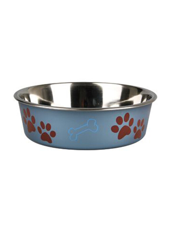 

Flamingo Bella Kena Dog Cat Water Food Bowl, 17 cm, Metalic Blue