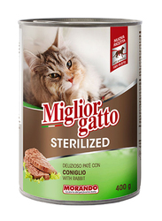 Miglior Gatto Sterilized Rabbit Wet Cat Food, 400g