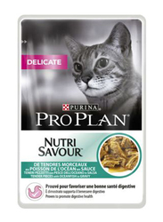 Purina Pro Plan Nutri Savour Delicate Turkey Wet Food for Cat, 26 x 85g