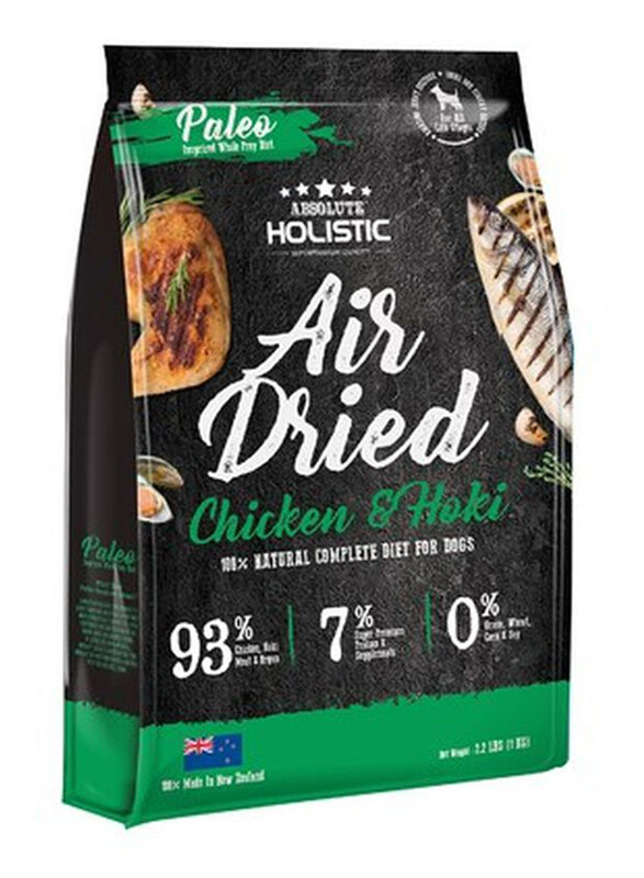 

Absolute Holistic Air Dried Chicken And Hoki Dry Dog Diet Food, 1Kg