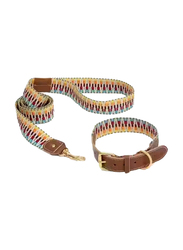 Iris Dog Collar Leash Set, Large, Multicolour