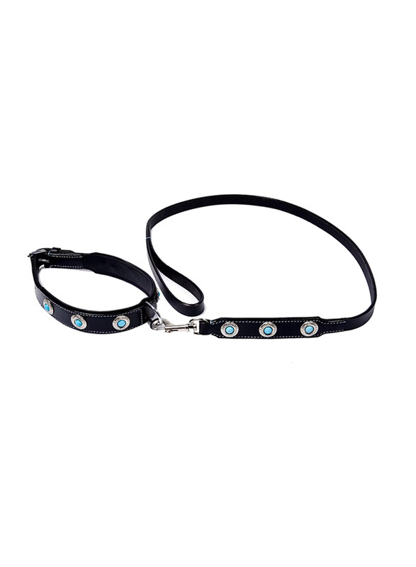 

Gambino Collar Dog Leash Set, Medium, Black