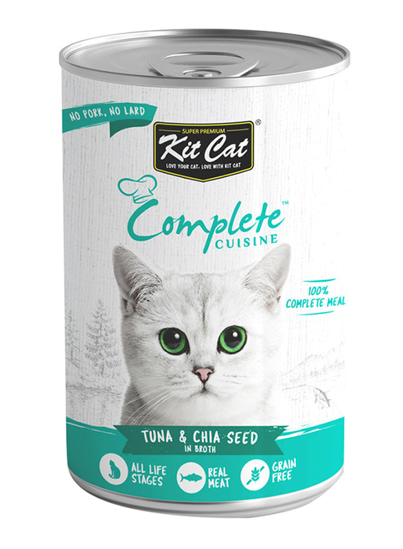Kit Cat Complete Cuisine Tuna and Chia Seed In Broth Cat Wet Food, 150g