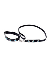 Gambino Collar Dog Leash Set, Extra Large, Black