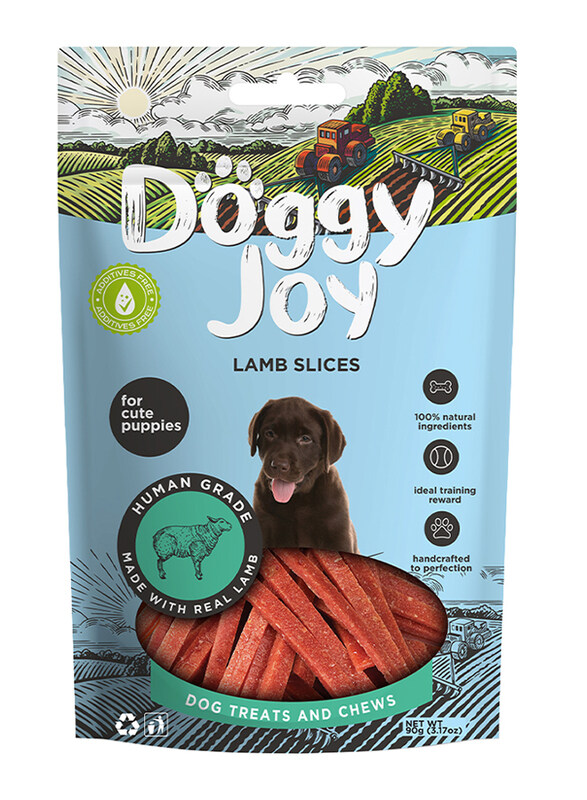 

Doggy Joy Lamb Slices Treats Puppy Dry Food, 90g