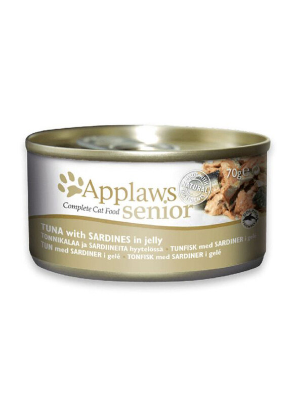 

Applaws Senior Cat Tuna with Sardines Jelly Wet Cat Food, 70g