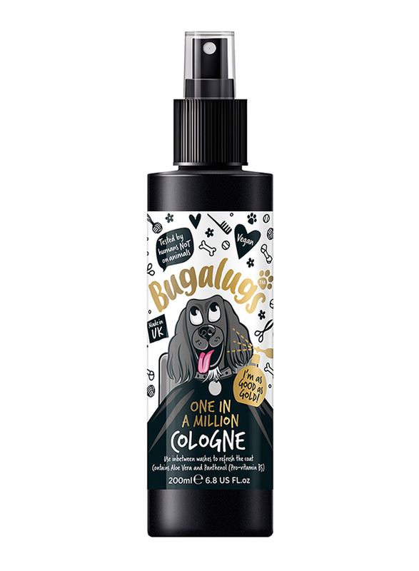 Bugalugs One In A Million Dog Cologne, 200ml, Black