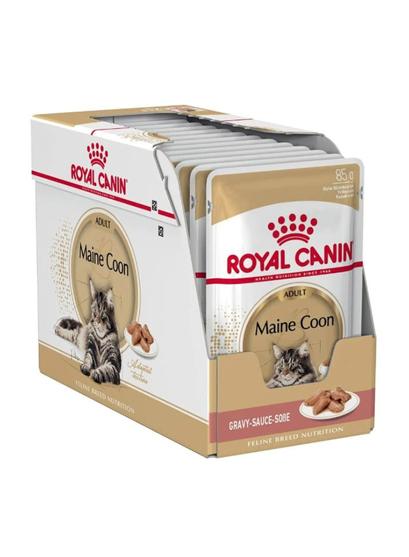 Royal Canin Feline Breed Nutrition Maine Coon Cat Wet Food, 12 x 85g