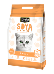 Kit Cat Peach Soya Clump Soybean Cat Litter, 7 Liter, Orange