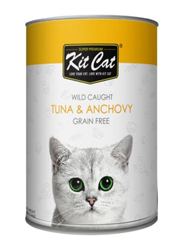 Kit Cat Wild Caught Tuna and Anchovy Cat Wet Food, 400g