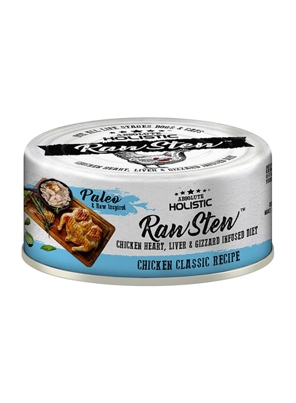 

Absolute Holistic Raw Stew Chicken Classic Recipe Wet Dog And Cat Food, 3 x 80g