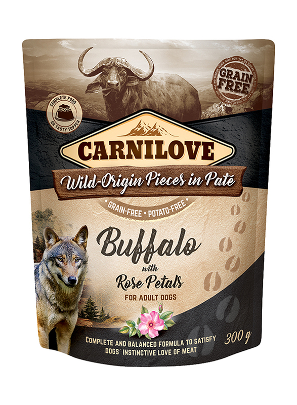 Carnilove Buffalo with Rose Blossom Adult Wet Dog Food, 12 x 300g