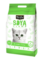 Kit Cat Green Tea Soya Clump Soybean Cat Litter, 7 Liter, Green