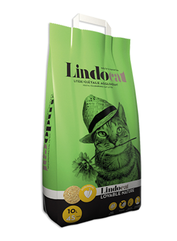 Lindocat Lovable Nature Cat Litter, 10 Liter, Green