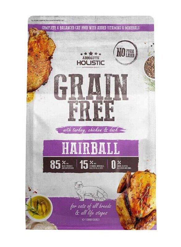 

Absolute Holistic Hairball Grain Free Dry Cat Food, 1.36Kg