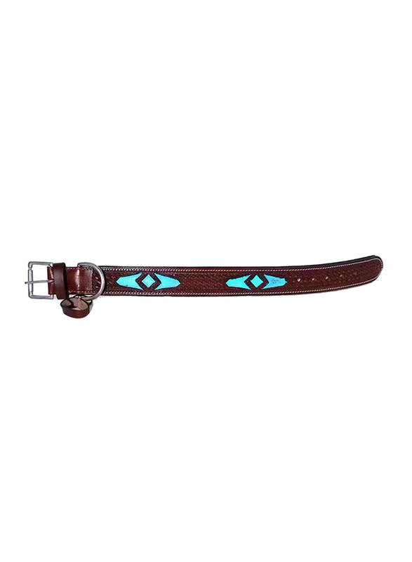 Handcrafted Leather Dog Collar, Medium, Dark Brown