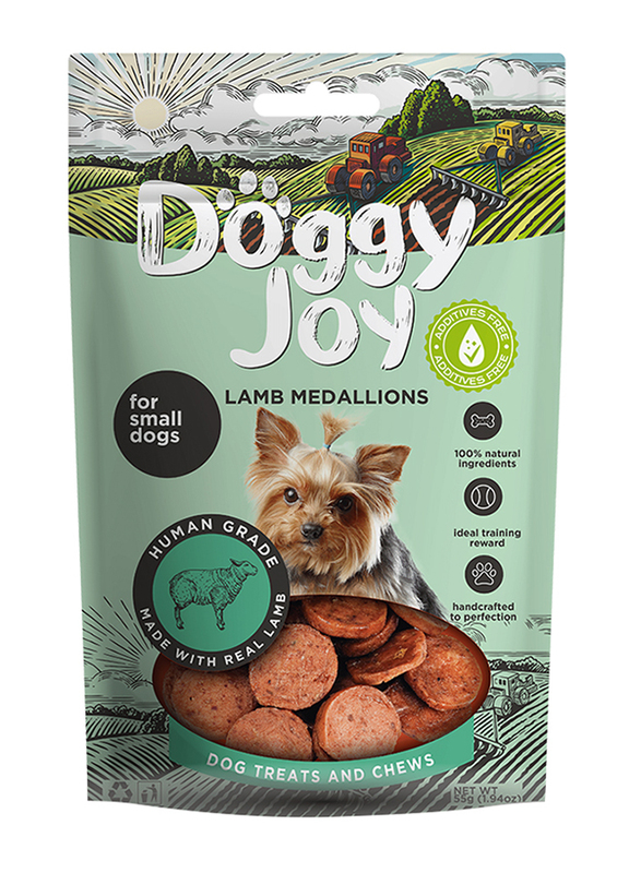 Doggy Joy Lamb Medallions Treats Dog Dry Food, 55g
