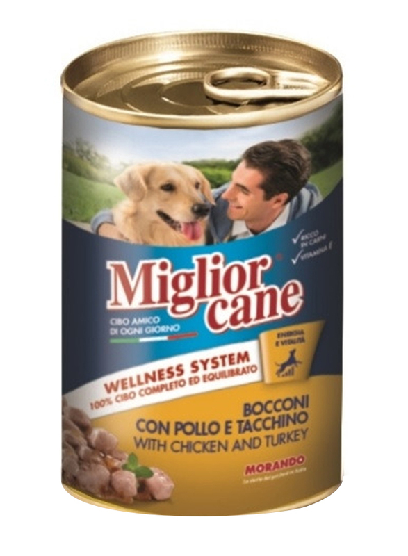 Miglior Cane Chunks With Chicken And Turkey Canned Wet Dog Food, 450g