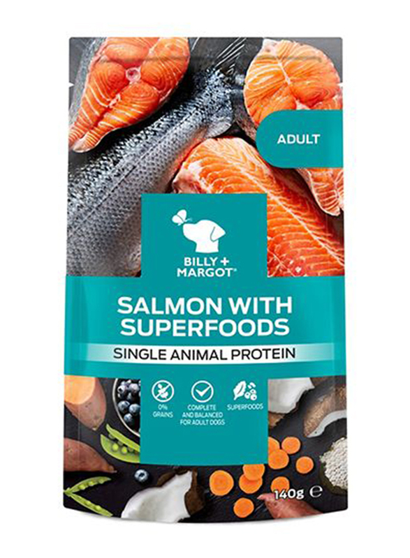 Billy & Margot Adult Salmon with Superfoods Pouch Dog Wet Food, 140g