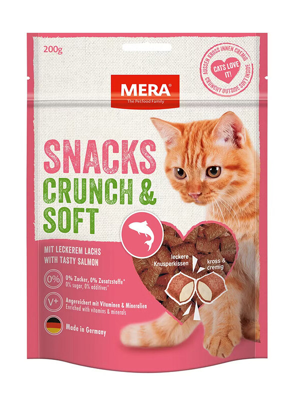 

Mera Crunch And Soft Salmon Cat Treats Dry Cat Food, 200g