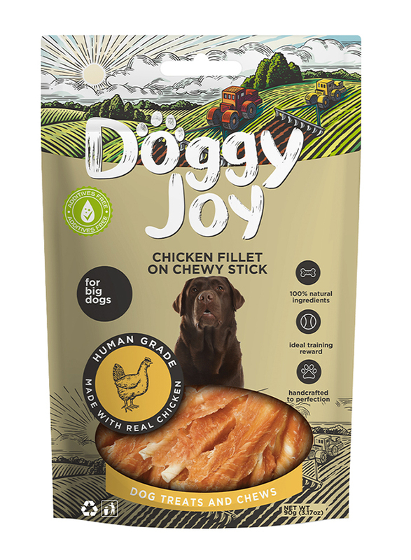 Doggy Joy Chicken Fillet On Chewy Stick Treats Dog Dry Food, 90g