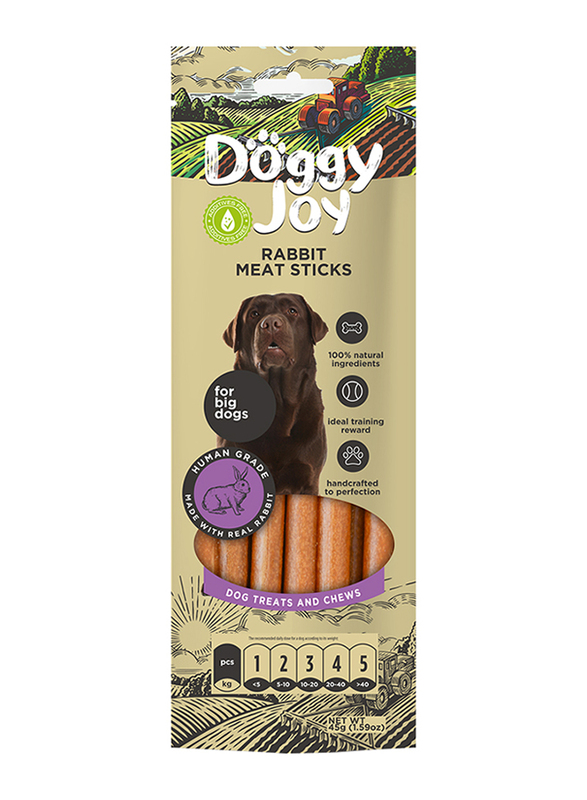Doggy Joy Rabbit Meat Sticks Treats Dog Dry Food, 45g