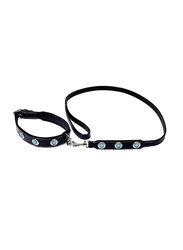 Gambino Collar Dog Leash Set, Large, Black
