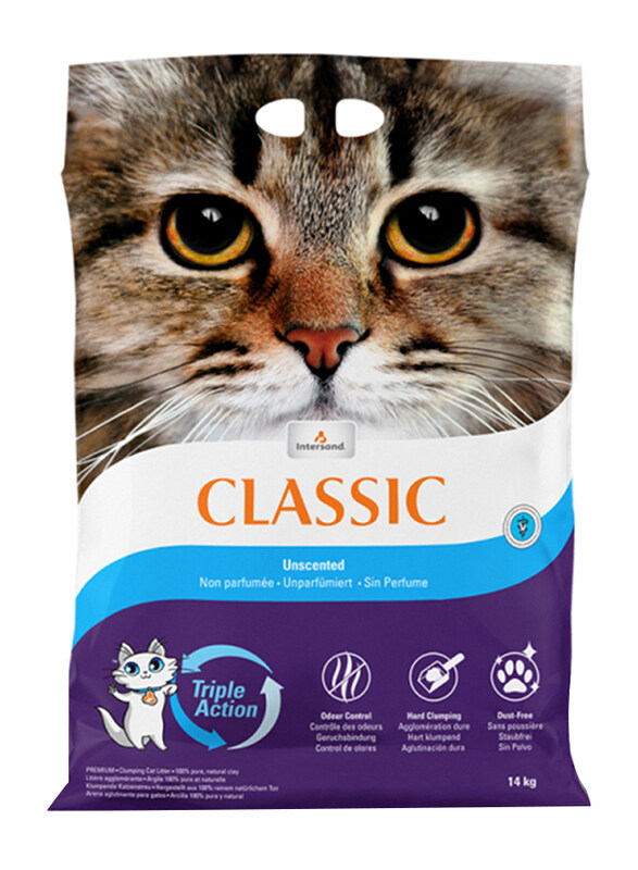 

Intersand Classic Unscented Cat Litter, 14Kg, Purple