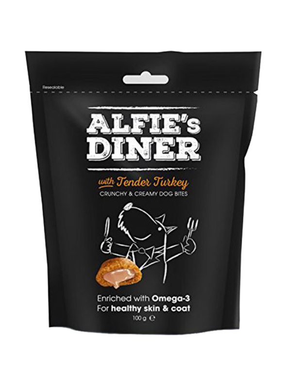 Alfie's Diner with Tender Turkey Treats Dog Dry Food, 100g