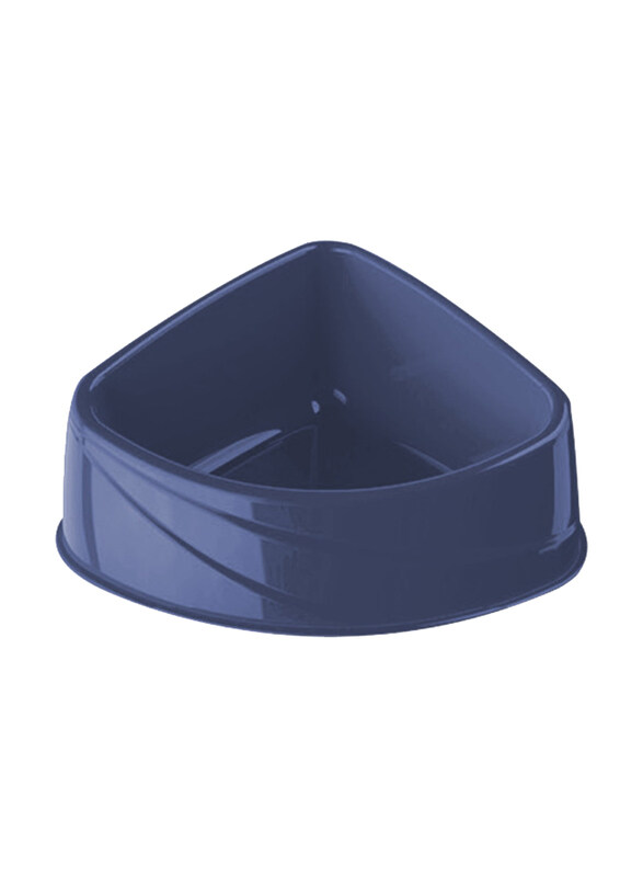 

Georplast Corner Large Plastic Dog Cat Water Bowl, Navy Blue