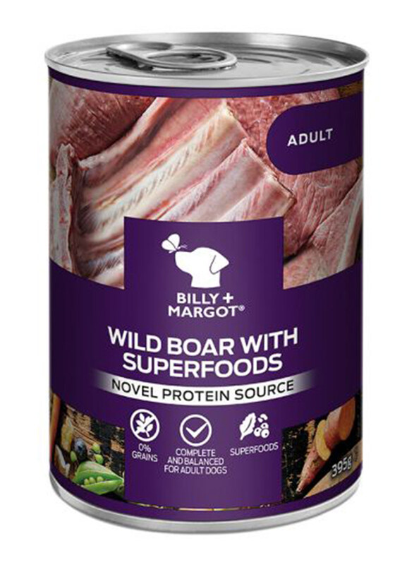 

Billy & Margot Adult Boar with Superfoods Dog Wet Food, 395g