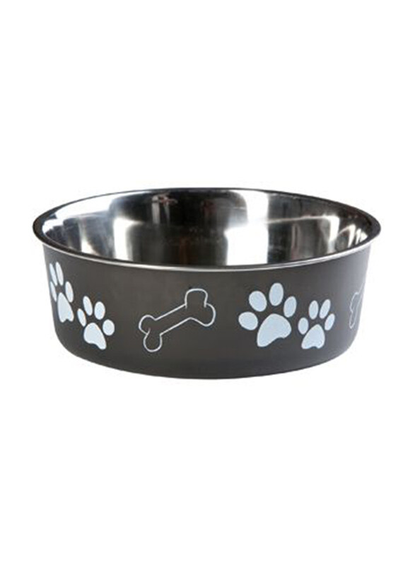 

Flamingo Bella Kena Dog Cat Water Food Bowl, 21 cm, Black
