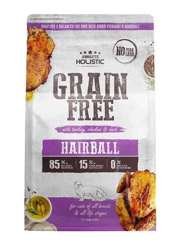 

Absolute Holistic Hairball Grain Free Dry Cat Food, 4.5Kg