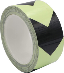 Reflective Fluorescent Tape - Green/Black , 48 mm x 5 m