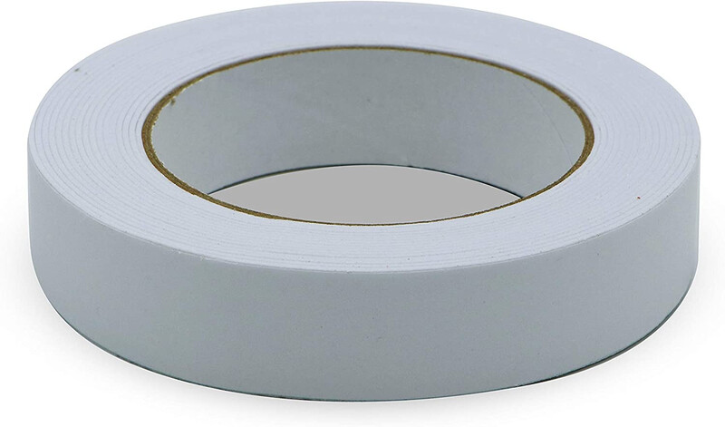 Double-Sided Foam Tape - White, 1 in x 2 mm x 5 m