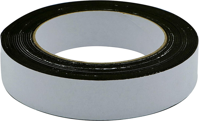 Single-Sided Foam Tape - Black/White, 1 in x 1 mm x 5 m