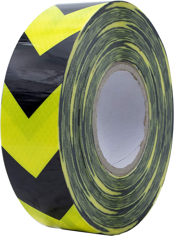 Reflective Arrow Heavy Duty Tape - Green/Black, 4 in x 50 m