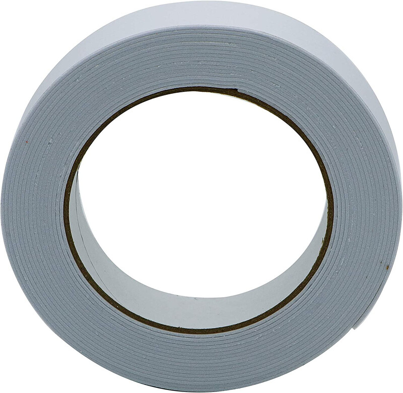 Double-Sided Foam Tape - White, 1 in x 1 mm x 5 m