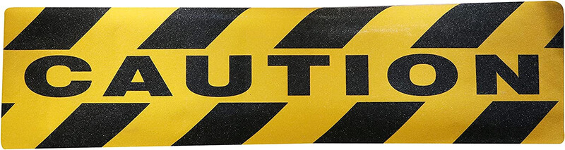 Caution Anti Slip Tape - Yellow/Black, 60 x 15 cm