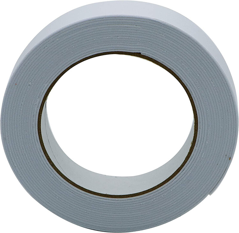 Single-Sided Foam Tape - White, 1 in x 1 mm x 5 m
