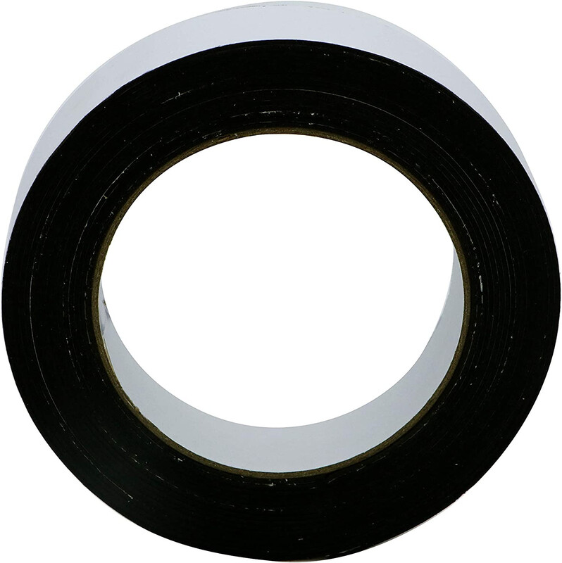 Single-Sided Foam Tape - Black/White, 2 in x 2 mm x 5 m
