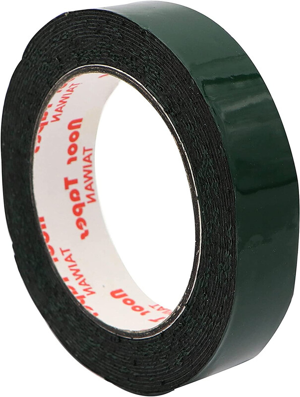 Double-Sided Foam Tape - Green/Black, 12 mm x 5 m