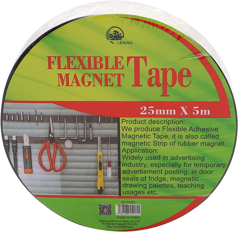 Magnetic Tape - White, 1 inch x 5 m